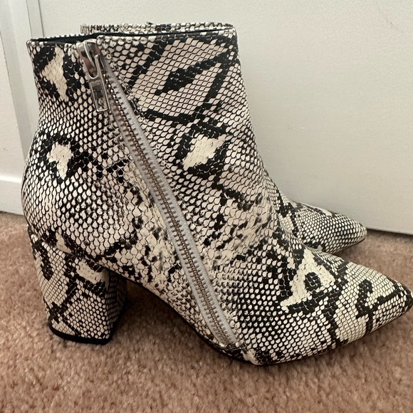 Snakeskin Booties - Picture 1 of 3